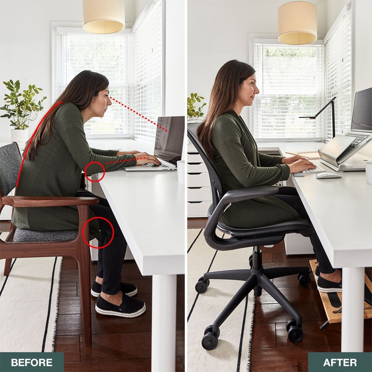 1. Ergonomics – Tư Thế Ngồi Và Chiều Cao Bàn Ghế