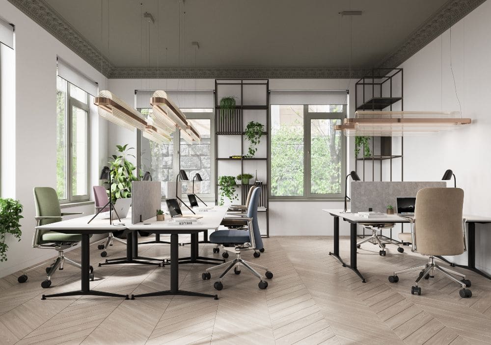 9. Mẫu văn phòng 70m2 phong cách Scandinavian